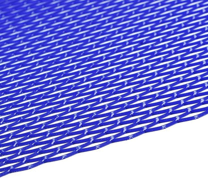 AggAuto Universal 40"x13" Car Grill Mesh 6x12mm Rhombic Hole Blue | Aluminum Alloy Automotive Grille Insert Bumper, One of the Most Multifunctional Shape Grids 100x33cm