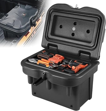 KEMIMOTO UTV Bed Storage Box 5.5GAL Compatible with Polaris Ranger General | 21L Black Bed Toolbox,Low-Density Polyethylene Cargo Box, Compatible with Ranger 1000/XP 900 570 500 2016-2026