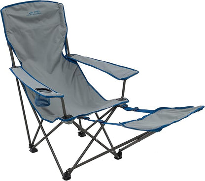 ALPS Mountaineering Escape Lounge Camping Chairs for Adults with Footrest and Adjustable Armrests, Sturdy Steel Frame, Compact Foldable Design, and Carry Bag