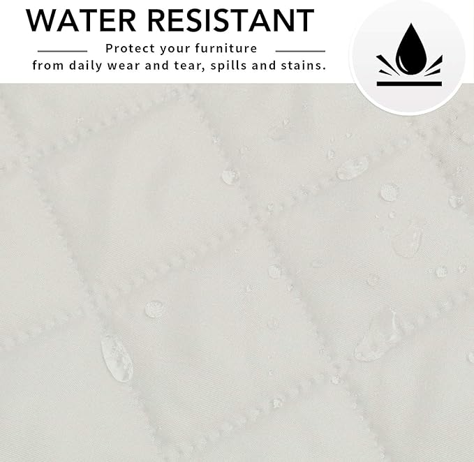 Easy-Going Reversible Couch Cover, 4 Seater Sofa, Ivory/Ivory | XX-Large Sofa, Washable Slipcover For Dogs, Water Resistant Mat, Living Room, Non-Slip Sofa Cover, Pet Friendly