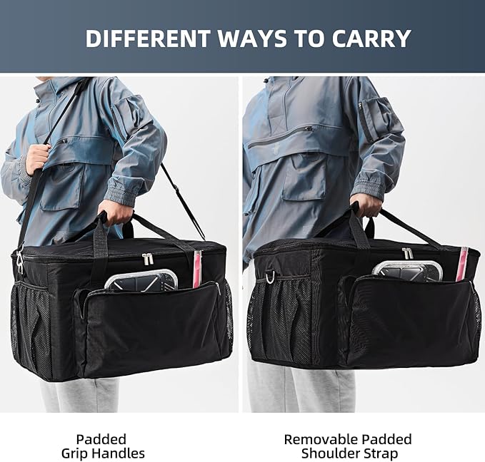 Carry Bag for Ninja Woodfire Outdoor Grill, Accessories for Ninja Wood Fire Smoker Grill OG300/700 Series, Padded Carrying Case with Muti-Pockets and Shoulder Straps, Water-Resistant (Bag Only)
