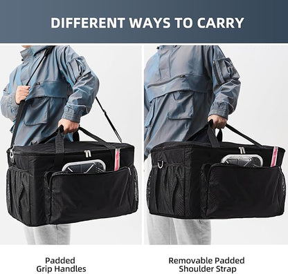 Carry Bag for Ninja Woodfire Outdoor Grill, Accessories for Ninja Wood Fire Smoker Grill OG300/700 Series, Padded Carrying Case with Muti-Pockets and Shoulder Straps, Water-Resistant (Bag Only)