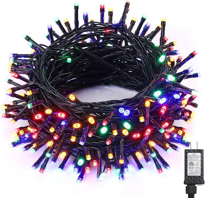 Brizled Colored Outdoor Christmas Lights, 78.74ft 240 LED Xmas Tree Lights | Connectable; 8 Modes; Waterproof; Timer; Indoor Twinkle Plug in Mini String Light for Xmas Tree Fireplace Party Garden Decor