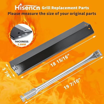 Hisencn Grill Kit with Burners, Plates & Igniter for Char-Griller 3070 | Replacement Parts for Char-Griller Texas Trio 3070 Grill, Durable & Easy Install
