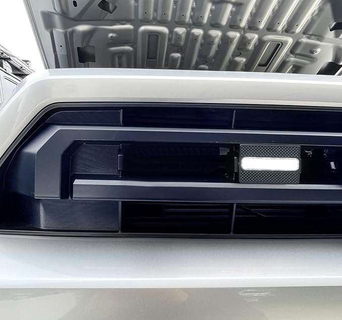 iJDMTOY 4pc Black-Out Smoked Lens Xenon White Full LED Front Grille Clearance Light Kit Compatible With Toyota 2025-up 4Runner SR5 Model ONLY