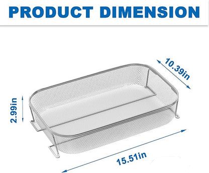 Stainless Steel 304 Crisper Basket for Ninja Woodfire Pro XL Outdoor Grill & Smoker OG800 OG900 Series, Non-Stick Air Fryer Basket for Ninja OG850 OG951 OG901 OG952 Grill Accessories