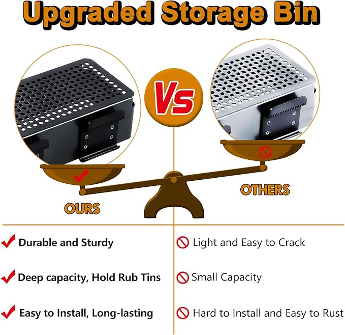 BAC612 P.A.L. Pop-And-Lock Storage Bin Replacement Parts for Traeger BAC642 Pellet Grill Parts Ironwood XL Silverton Ironwood Timberline Timberline XL Flatrock TFB61RLG TFB93RLG TBB01RLG Accessories
