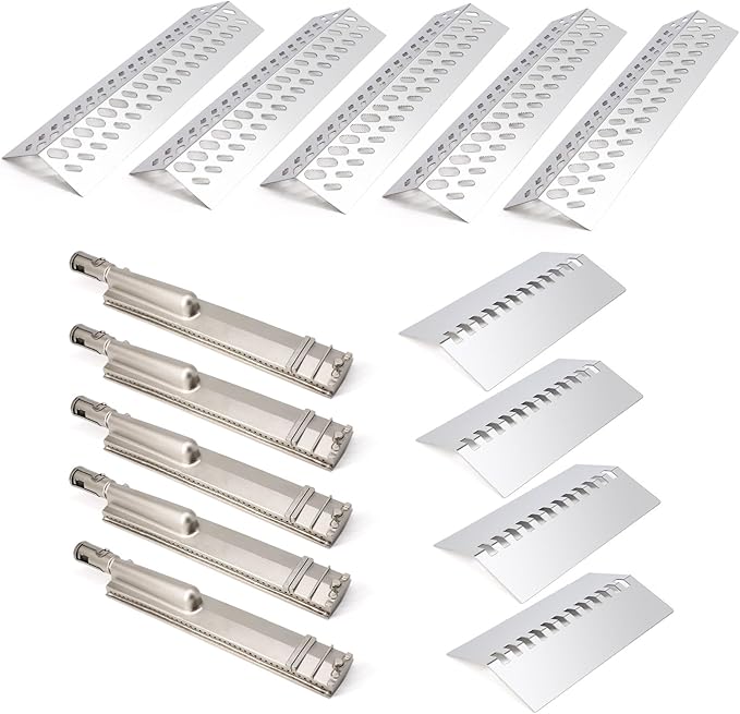 Grill Replacement Parts for Bull 57568 57569 BBQ Grill, 16521 16631 Flame Tamer 16670 16520 Heat Shield & 35717 16516 Grill Burner for Bull Brahma Grills