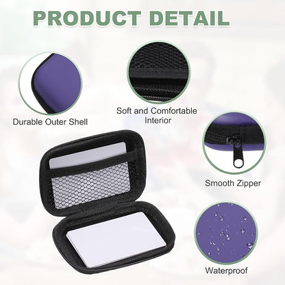 Card Game Case, Soft Cloth Playing Waterproof Card Storage Travel Game Case Compatible for Outdoor Gaming Camping, Purple
