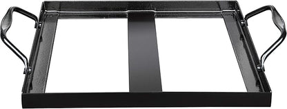 Steven Raichlen's Himalayan Salt Block Holder for 8x8 Salt Slabs with Stainless Steel Grill Brush – Heavy-Duty BBQ Rack with Handles – Grilling & Cooking Accessories for Indoor & Outdoor Use