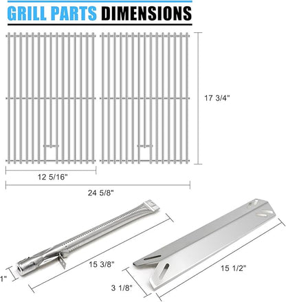 Grill Replacement Parts for Cuisinart GAS9456AS GAS9456ASO, Grill Burners & Heat Tents & Grill Grates for Cuisinart 4 Burner Gas Grill GAS9456AS