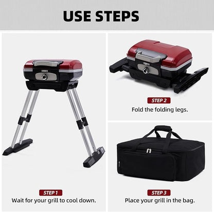 Carry Bag for Cuisinart CGG-180 Propane Grill with VersaStand, Portable Gas Grill Carry Case with Pocket for BBQ Accessories (Case Only)