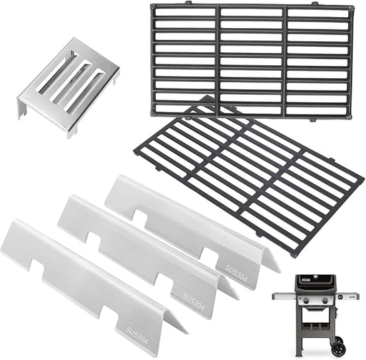 Spirit 2 Grill Parts for Weber GS4 Spirit II 200 SER Replacement Parts for Weber Spirit II Accessories Webber Flavorizer Bars/Flame Covers 7635 67045 3400301, 67060 Heat Deflector & 7637 7849 Grates