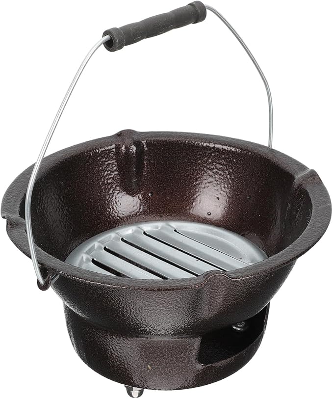 IMIKEYA Portable Charcoal Stove Barbecue Grill Outdoor Camping Supplies Coffee Color Cast Iron Heating Tea Stove