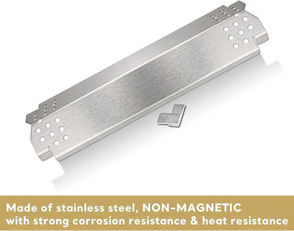 Uniflasy Heat Plates for Home Depot Nexgrill 720-0830H, 5 Burner 720-0888, 720-0896, 720-0888N, 720-0882A, 720-0882S 6 Burner 720-0896B, 720-0898 Gas Grill, Stainless Steel, Replacement Parts, 5 Pack