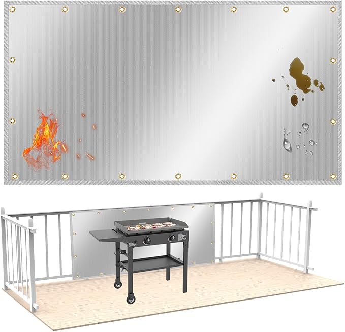 Heat Shield Behind Grill 36x72in-Silver