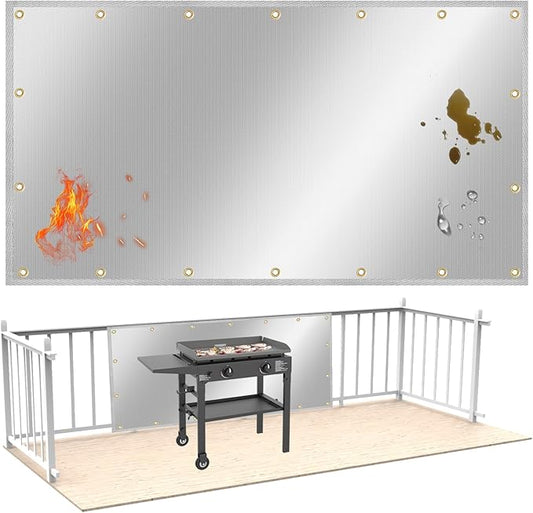 Heat Shield Behind Grill 36x72in-Silver
