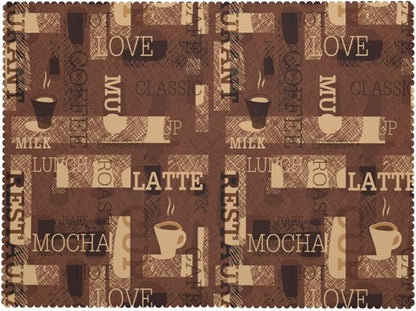 Coffee Theme Rectangular Tablecloth, Latte Coffee Table Cloth Washable Tablecloths Decorative Table Cover for Kitchen, Dining, or Parties 54x72 Inches