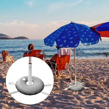 Foldable Portable Beach Umbrella Stand - Portable Patio Umbrella Base Holder, Outdoor Sunshade Anchor, with Weight Bag for Stadium, Courtyard, Garden, Beach, Grass