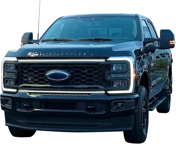 Super Duty-Ghost LED Grill Lights for 2023-2024 Ford F250, F350, F450 & F550 (Black Anodized Frame)