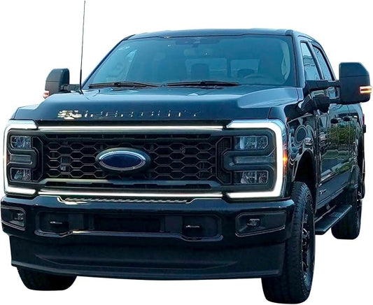 Super Duty-Ghost LED Grill Lights for 2023-2024 Ford F250, F350, F450 & F550 (Black Anodized Frame)