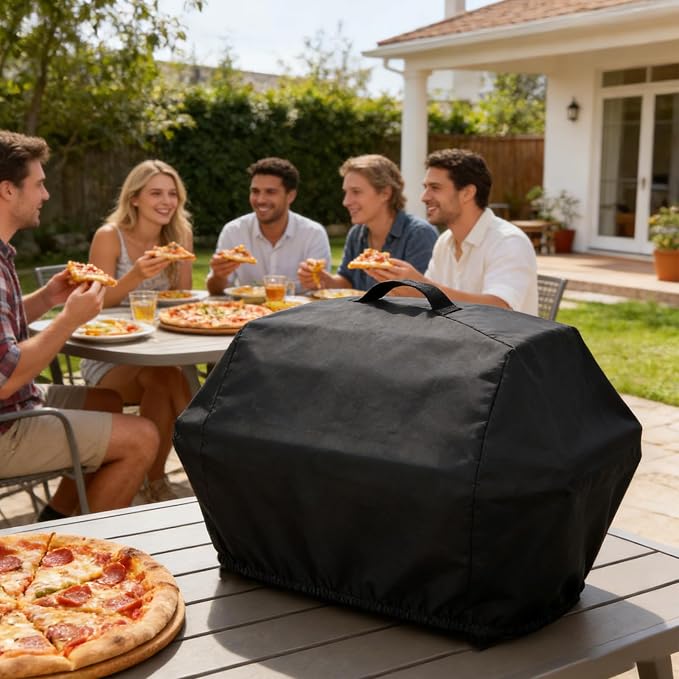 Pizza Oven Cover for Blackstone 14" Pizza Conversion Kit | Outdoor Cover Compatible with On The Go 17" Pizza Conversion Kit, Waterproof Heavy Duty Protective Covers - 27 x 30 x 15 Inc