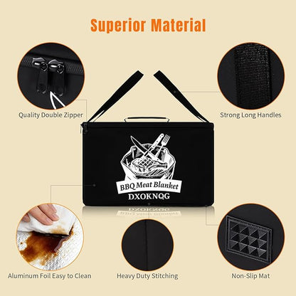 BBQ Insulated Food Bag - 5-Layer Thermal Cooler/Warmer for Grilling, Picnics | Collapsible, Waterproof, Large Capacity (Fits Roasts, Burgers & More)