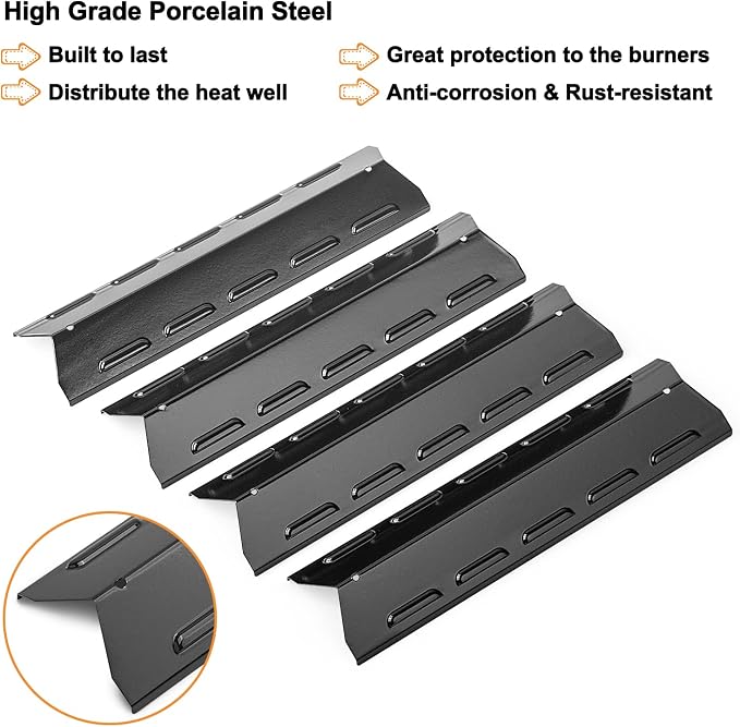 Grill Replacement Parts for Kenmore 146.34611410, Heat Plate, Grill Burner | Porcelain,for Kenmore 146.16198211,146.23679310,146.16142210,146.46365610,Heavy-Duty Heat Evenly,Uniform Heating,Easy Install