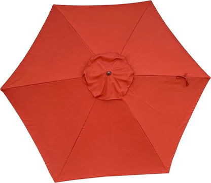 9 ft Umbrella with Terra Cotta Color Polyester Cover