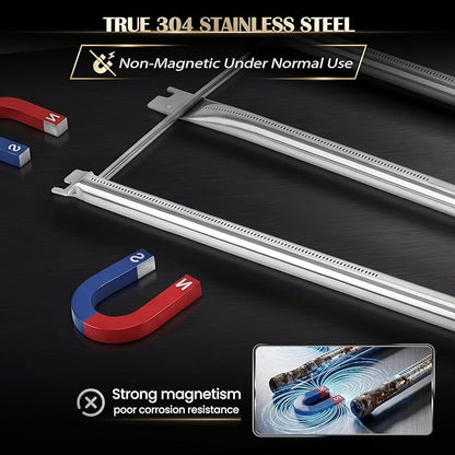 QuliMetal 304 Stainless Steel Grill Burner for Weber Genesis 300 (2007-2010), Genesis E310 E320 S310 S320 EP310 EP320 Gas Grill with Side Control Knobs, Replace for Weber 67722 67820