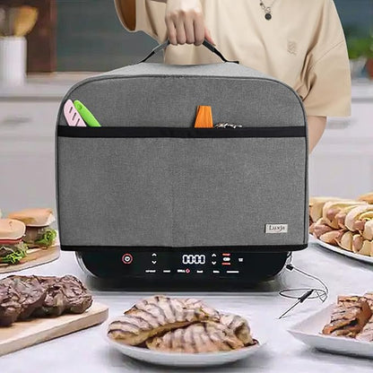 Luxja Dust Cover Compatible with Ninja Foodi Smart XL Grill (FG551), Cover with Accessories Storage Pockets, Gray