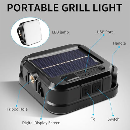 Ultra-Bright Magnetic Grill Lights for Outdoor Grill, Rechargeable 360° Rotate Waterproof Grill Light Work Light Camping Lights, Perfect BBQ Accessory Gift for Men