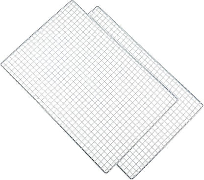 Roasting Racks, 2 Pcs 11.8 Inch x 7.9 Inch Stainless Steel Grill Racks Grid Net for Baking and Cooling of Barbeque in Oven, Party, Dinning and Outdoors (2, 15.7 inch x 9.8 inch)