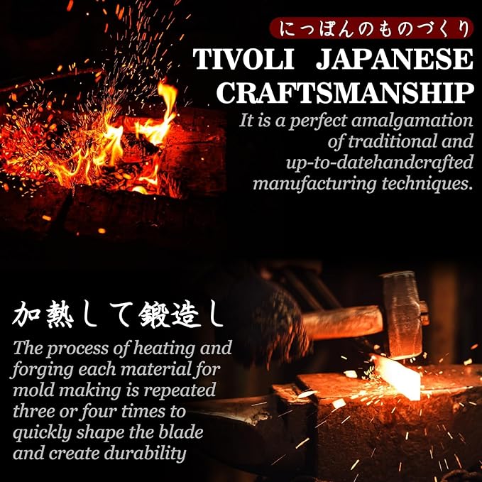 TIVOLI Ulu Knife with Sheath – Full Tang Rosewood Handle, Gift-Ready Box, Viking-Style Cleaver & Pizza Cutter for Meat, Herbs, and Outdoor Cooking –A Christmas Gift for Men and Women