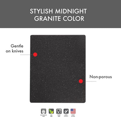 Dexas Superboard Reversible Pastry Board, 14 x 17 Inches, Midnight Granite Color - Dishwasher Safe, Plastic, Ideal for Baking and Food Prep
