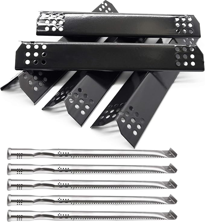 Criditpid Replacement Parts for Nexgrill 720-0896 720-0882A 720-0896B 720-0896E 720-0925, 5-Pack Heat Plates Shield Flame Tamer Grill Burner Replacement for Nexgrill 720-0896 5 Burner Nexgrill Grill