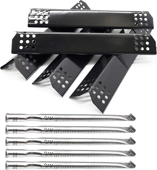 Criditpid Replacement Parts for Nexgrill 720-0896 720-0882A 720-0896B 720-0896E 720-0925, 5-Pack Heat Plates Shield Flame Tamer Grill Burner Replacement for Nexgrill 720-0896 5 Burner Nexgrill Grill