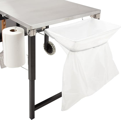 Cuisinart Prep ‘n Cook Outdoor Table and Grill Stand, Stainless Steel Folding Table with Wheels, 48” x 24” Prep Station for Home BBQ, Tailgates, Cookouts