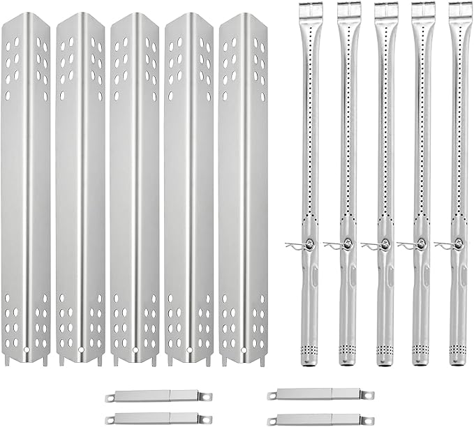 463347519 Grill Replacement Parts for Charbroil Performance 5 Burner Grill Parts 463347518 463275517 463243518 463243519 463373019 463275717 463373319 BBQ Heat Pates Flame Tents Repair Kit