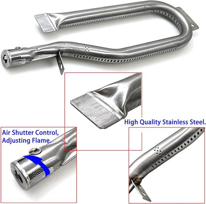 Kit DG186 Replacement for Members Mark BQ05046-6, BBQ Pro BQ05041-28, BQ51009, Sam's Club, Outdoor Gourmet BQ05037-2, BQ05046-6A Gas Grills, Burner Tube, Porcealain Steel Heat Plate, 3pk
