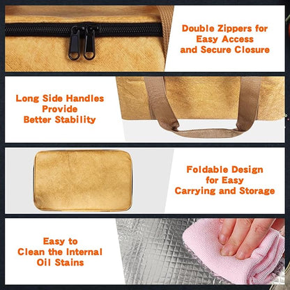 BBQ Blanket for Resting Meat, 16.14 * 6.30 * 9.84in Insulated Meat Resting Bag with Adjustable Shoulder Strap for Outdoor Smoker Grilling Brisket Pork Shoulders