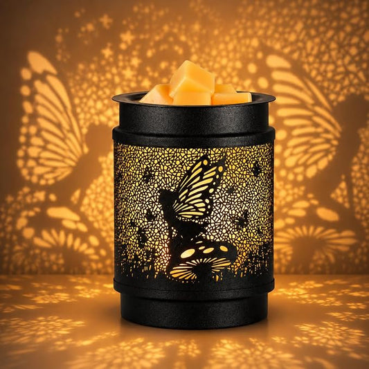 kobodon Wax Melt Warmer Metal Wax Warmer for Scented Wax (Flower Fairy) | Electric Fragrance Candle Oil Burner 2 in 1 Wax Melts as Gifts for Moms Grandma Women Girls