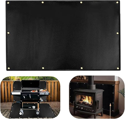 4' X 6' Extra Large Heat Shield for the Grill, Fireproof Heat Shield for Grill,Protecting Deck Railing Wall from Grill Heat and Oil Stain,Prevent Fence and Wall from Being Blackened by BBQ Smoke。