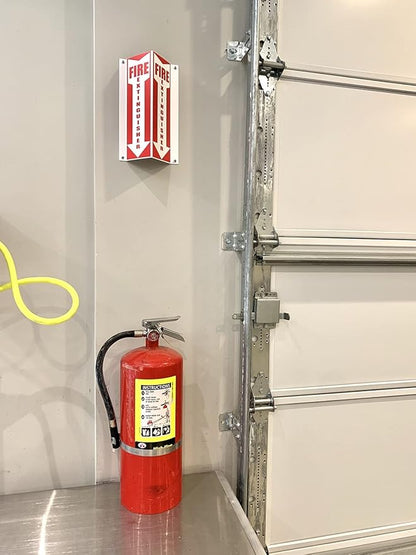 3D Fire Extinguisher Sign | 12 x 4 x 4 Inch Fire Projection Wall Sign | Pre-Drilled Mounting