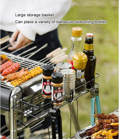 Charcoal Grill Folding Portable Barbecue Charcoal Grill Outdoor Stainless Steel Charcoal Grill 5 People or More Household Charcoal Barbecue Grill Picnic Tool Camping Travel