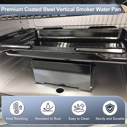 Water Pan for Pit Boss 3 Series Vertical Smoker, Replaces PBV3P1-13 | Measures 12.6 x 14.3 inches and helps maintain moisture while catching drippings during low-and-slow smoking