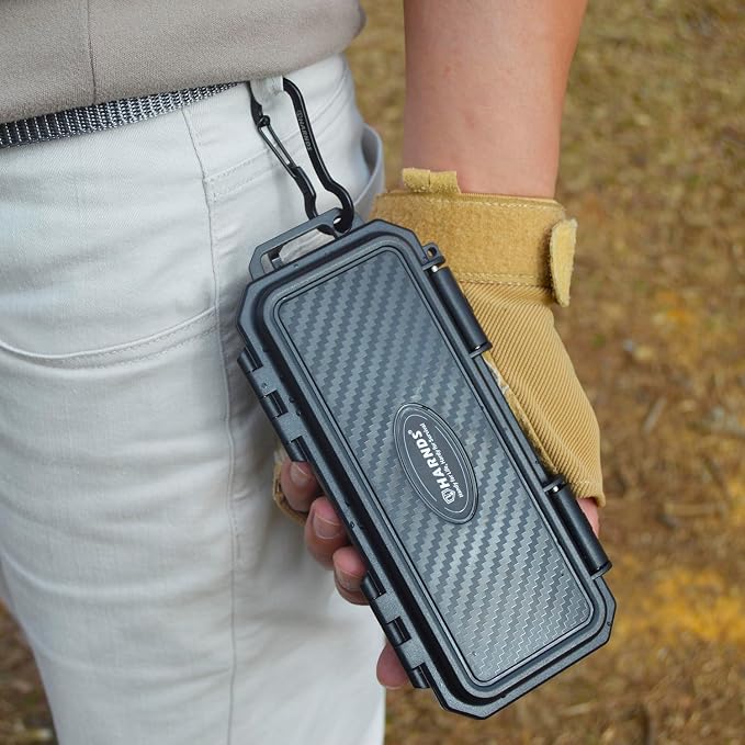 Harnds Waterproof Box Mini Hard Case Small Dry Box Waterproof Storage Case for Outdoor Sports Survival Equipment EDC Tools