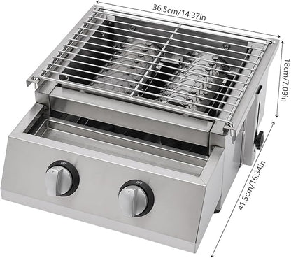 Propane Infrared Steak Grill, Portable LPG Gas Grill Outdoor Camping Gas Grill with Independent Ignition Design for for Camping Picnic