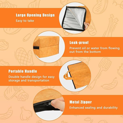 BBQ Blanket for Resting Meat,BBQ Brisket Blanket Meat Resting Blanket for Smoking, Reusable Smoker Grilling Meat Insulated Resting Bag with Wide Mouth for Large Brisket/Beef (Regular 21in)
