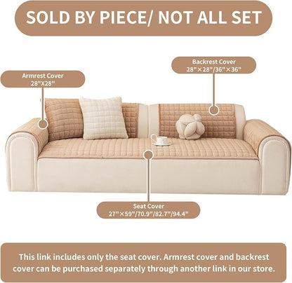 Velvet Couch Covers for Dogs, Dog Sectional Couch Covers, Pet Couchs Cover for Loveseat, Couchs Protector for Dogs, Sectional Sofa Cover for Pet Washable(1PC,Khaki,27.6"×59")